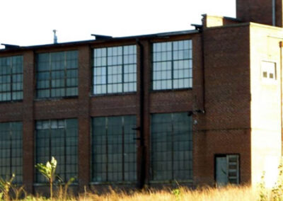 Exterior view of brick building