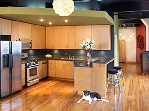 Interior of renovated apartment